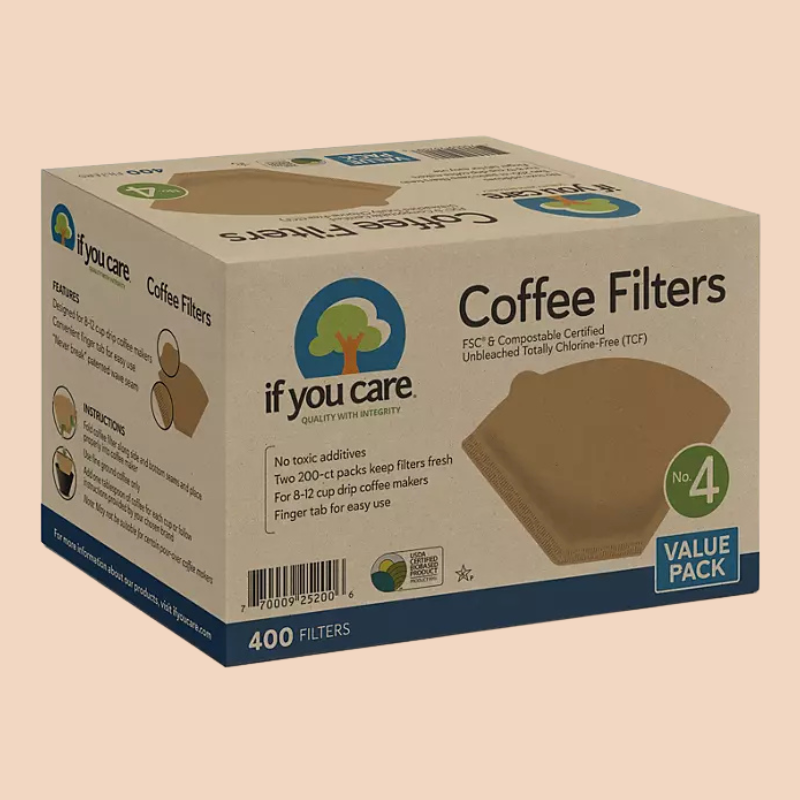 If You Care #4 Unbleached Coffee Filter, 400 ct.