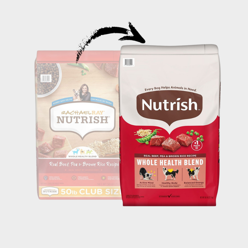 Rachael Ray Nutrish Real Beef, Pea & Brown Rice, Dry Dog Food, 50 lbs.