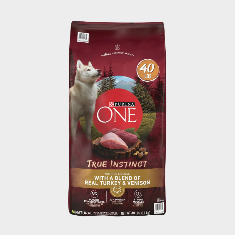 Purina ONE SmartBlend True Instinct Real Turkey & Venison, Adult Dry Dog Food, 40 lbs.