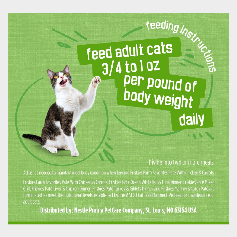 Purina Friskies Variety Pack, Adult Pate Wet Cat Food, 5.5 oz., 60 ct.