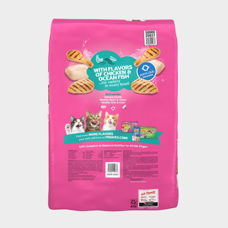 Friskies Land & Sea Adventures, Chickn and Ocean Fish Flavored, Adult Dry Cat Food, 32 lbs.
