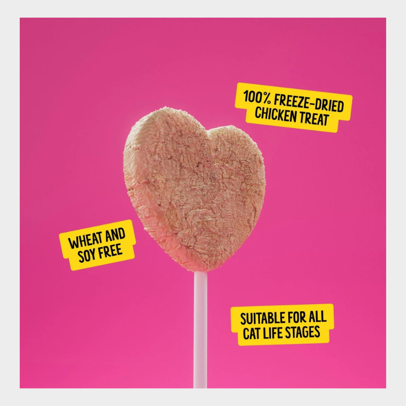BONKERS Purrpops, Freeze Dried Chicken Flavored Lollipop Cat Treats, 36 pk.