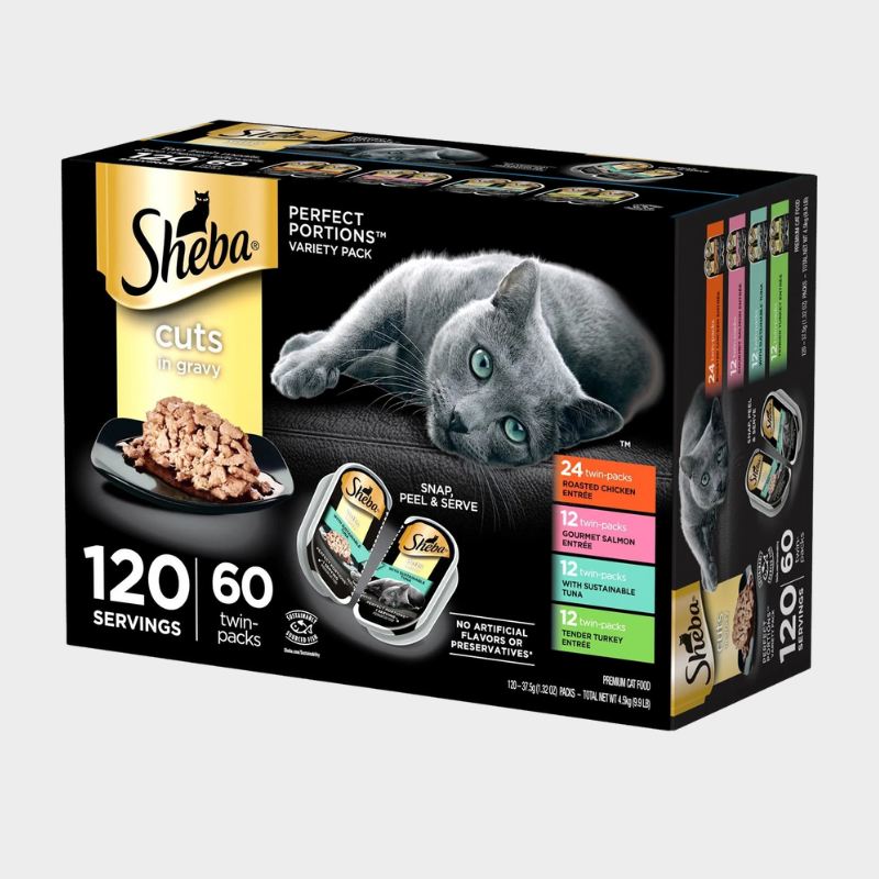 Sheba Perfect Portions Wet Cat Food Trays Variety Pack, 60 ct., 2.6 oz.