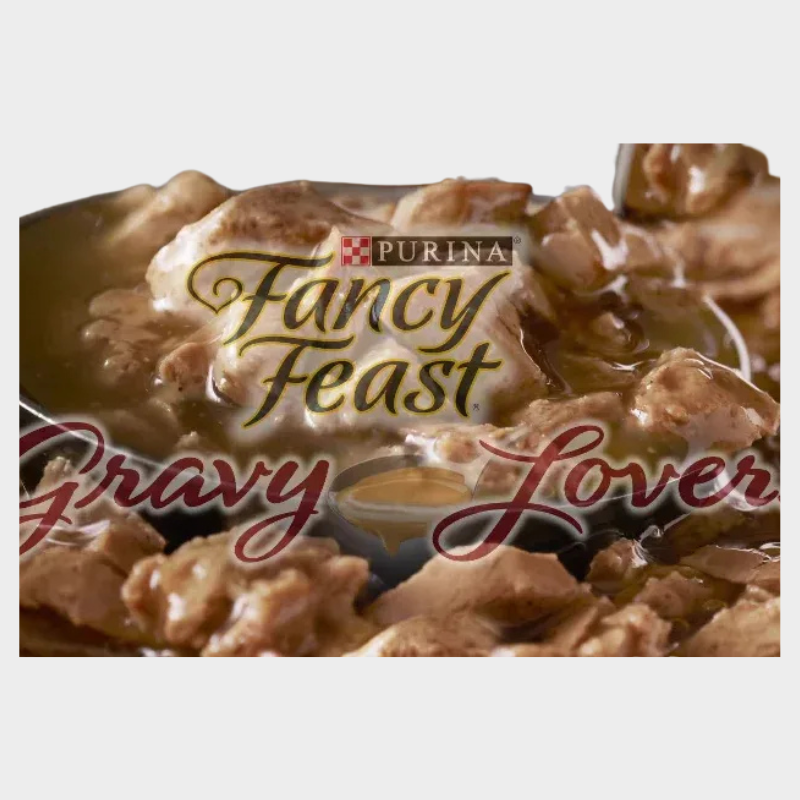 Purina Fancy Feast Gravy Lovers Chicken, Turkey & Beef Flavor Wet Cat Food Cans Variety Pack - 3oz/24ct
