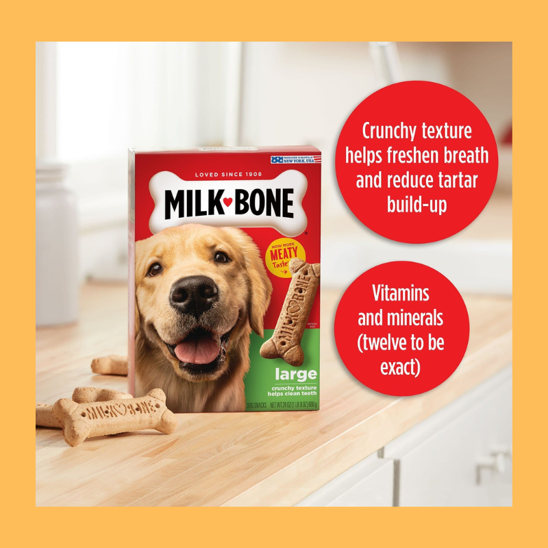 Milk-Bone Original Flavor, Large Crunchy Dog Treat Biscuits, 15 lbs.