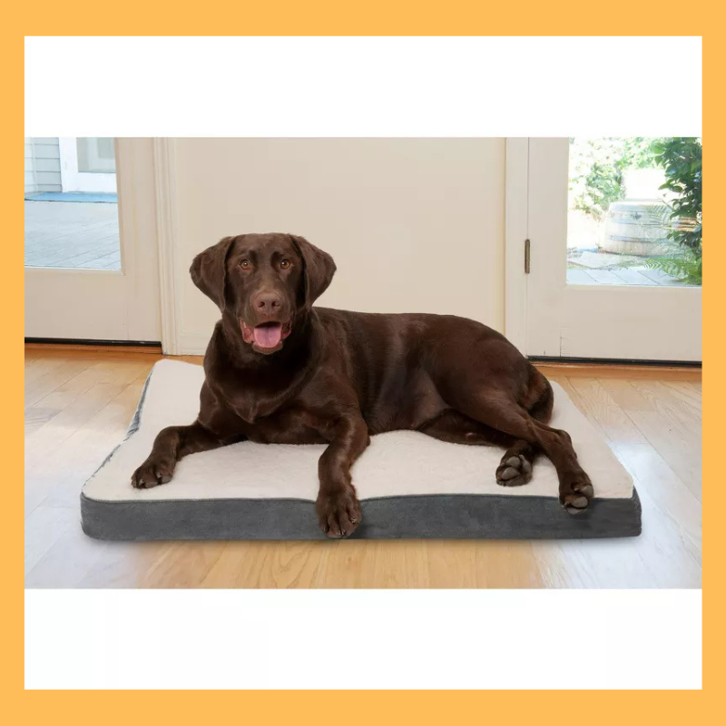 FurHaven Faux Sheepskin & Suede Deluxe Orthopedic Mattress Dog Bed