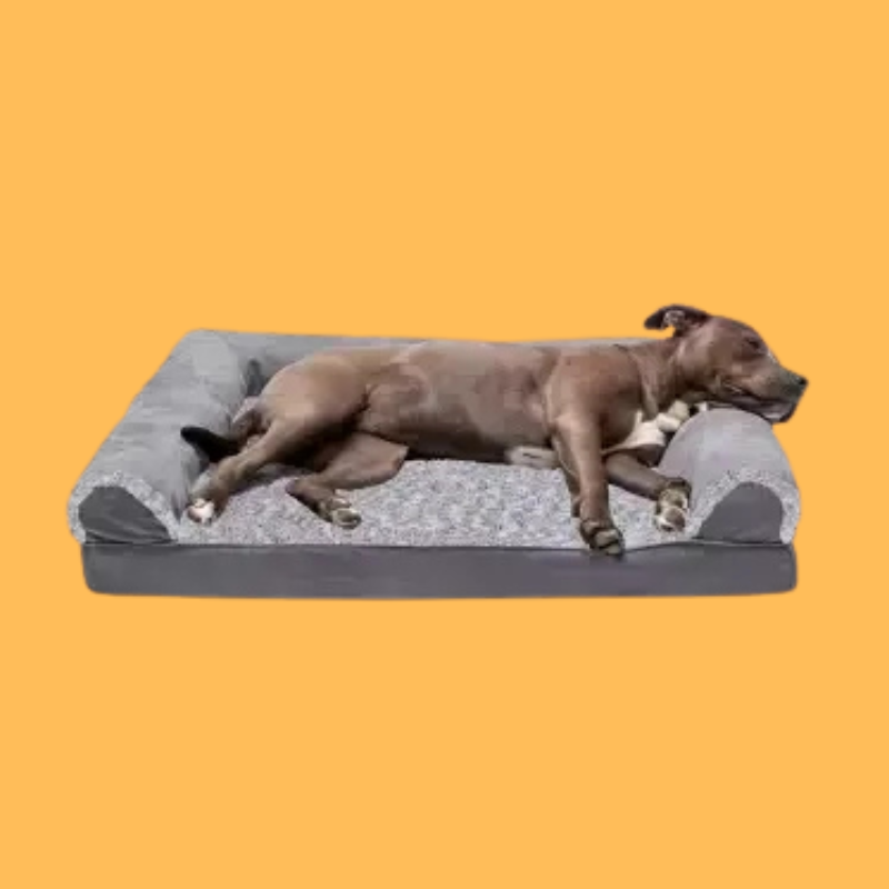 FurHaven Faux Sheepskin & Suede Deluxe Orthopedic Mattress Dog Bed