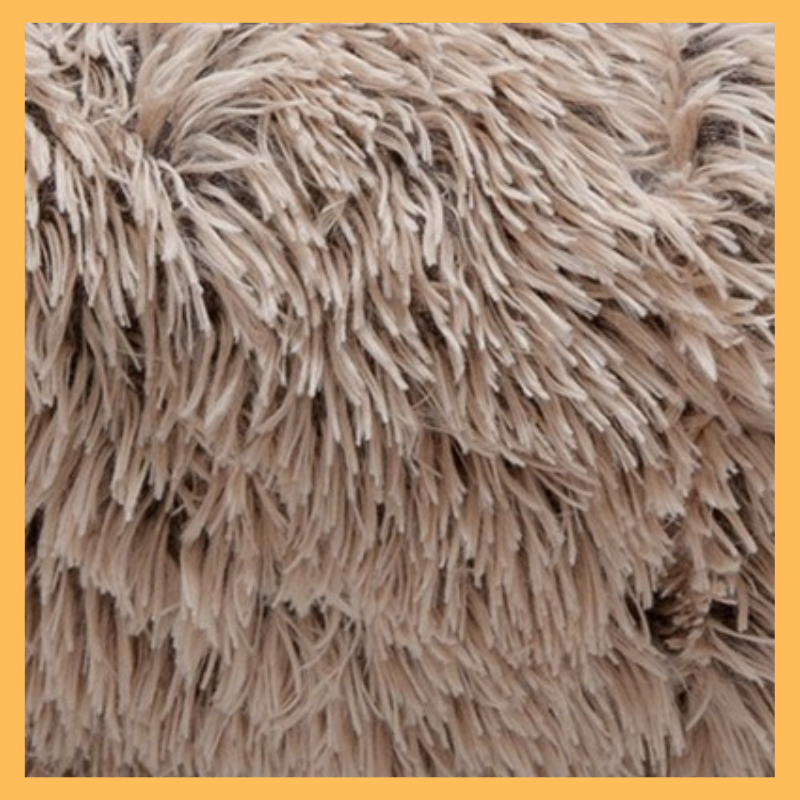 FurHaven Calming Cuddler Long Fur Donut Dog Bed