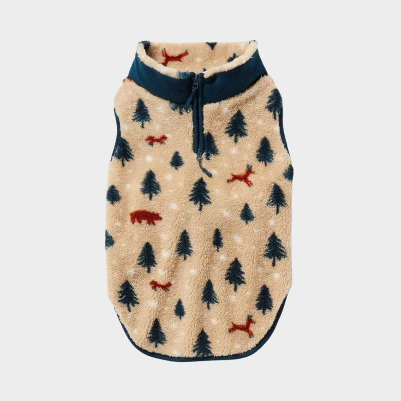 Trees and Wildlife Faux Shearling Dog and Cat Jacket - Wondershop™