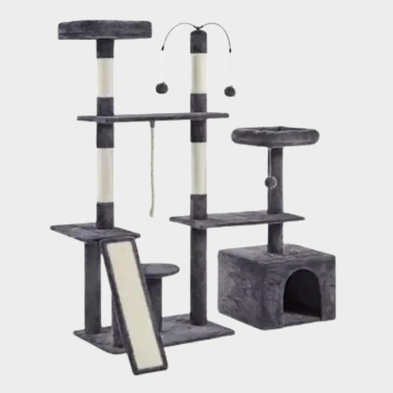 Yaheetech 67″ H Cat Tree Cat Tower, Multi-Level Cat Play House, Climbing Tree