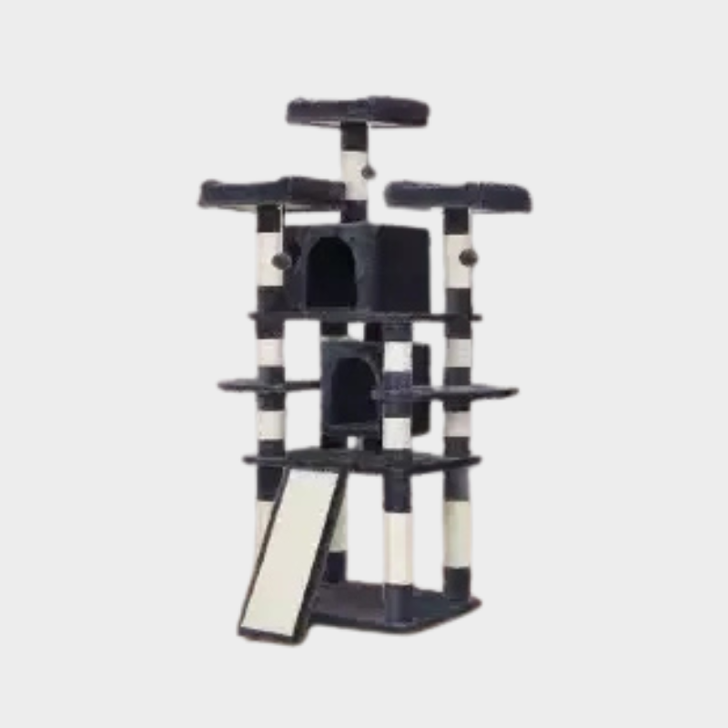 Yaheetech 67″ H Cat Tree Cat Tower, Multi-Level Cat Play House, Climbing Tree
