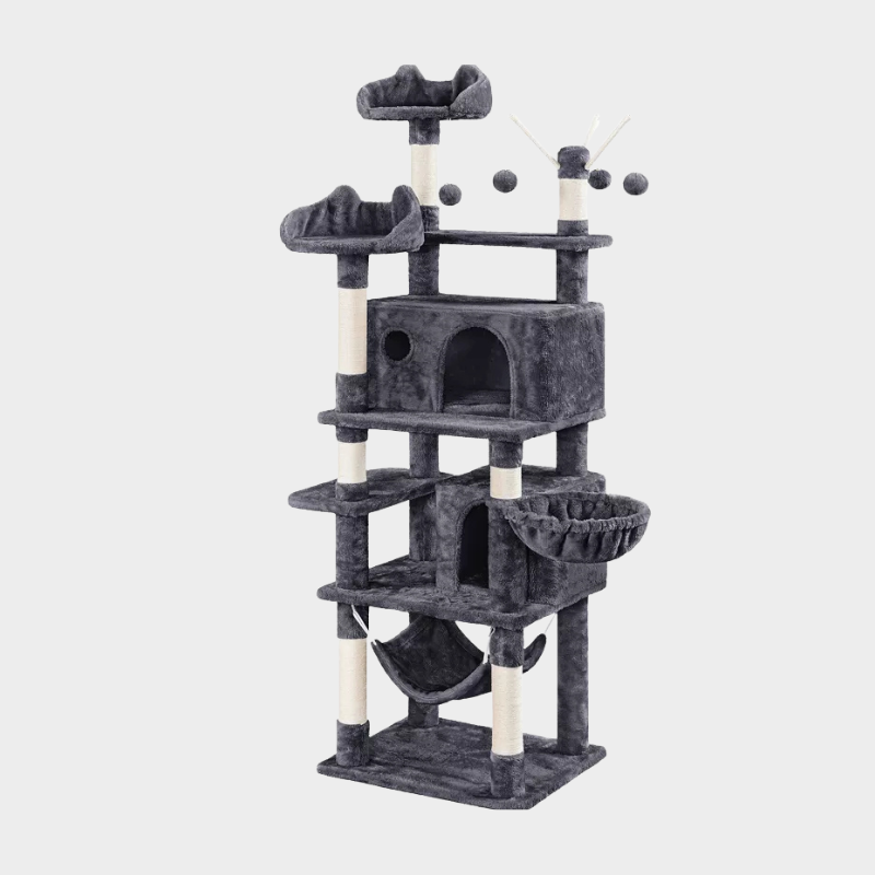 Yaheetech 67″ H Cat Tree Cat Tower, Multi-Level Cat Play House, Climbing Tree