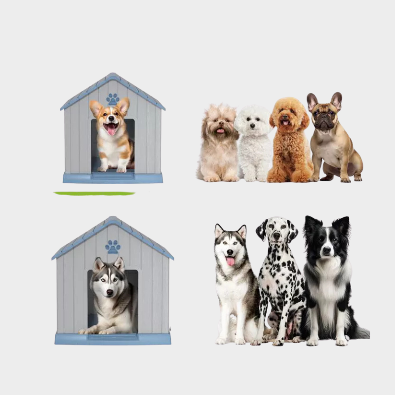 Dolonm Storm-Proof Outdoor Dog House: 2 Roof Vents, UV-Blocking PP Material, Ventilated Roof