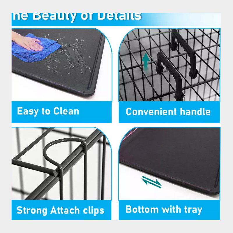 BestMassage 24/30/36/42/48 Inch Dog Crate Dog Cage Dog Kennel with Double Door Removable Tray & Handle Indoor Outdoor Pet Crate