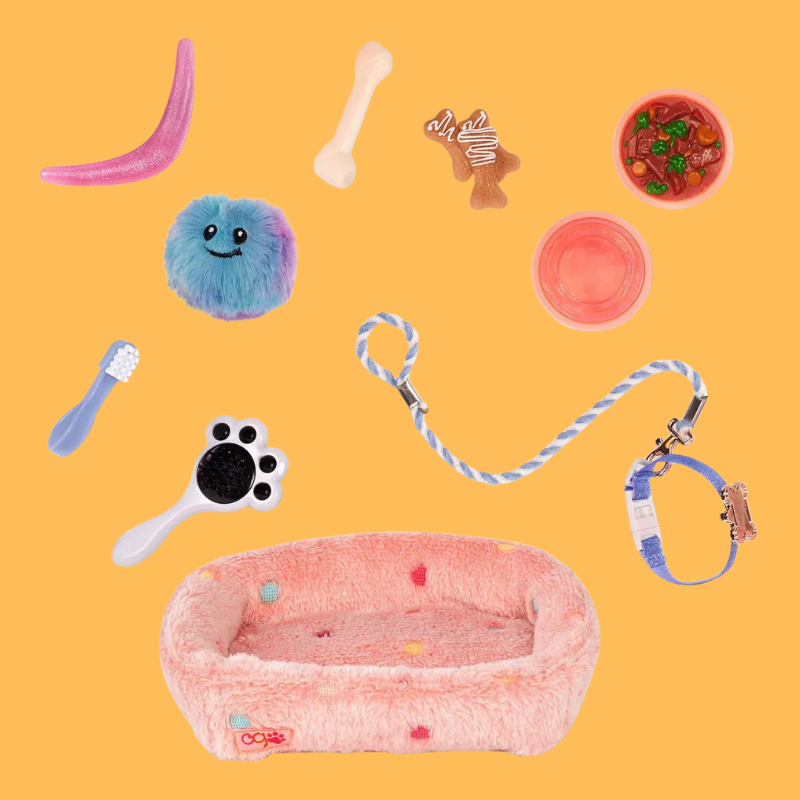 Our Generation Puppy Care & Play Set Pet Bed Accessories for 18" Dolls