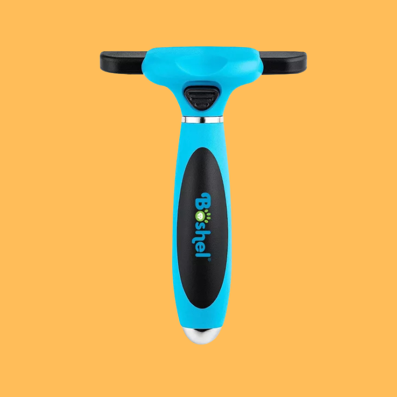 BOSHEL Undercoat Rake For Dogs - Premium Double Sided Dog Grooming Brush - Dog Deshedding Brush - Dematting Comb For Dogs