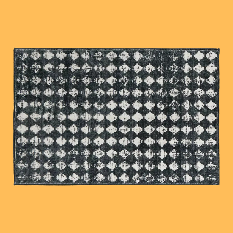 World Rug Gallery Geometric Distressed Abstract Washable Non Slip Indoor Area Rug: Low Pile, Stain & Fade Resistant, Pet Friendly