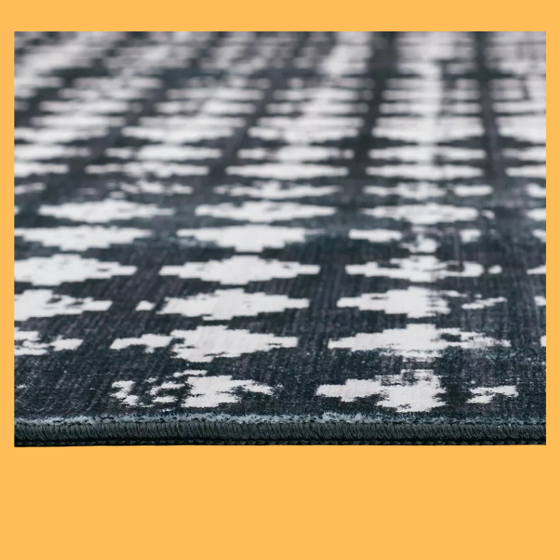 World Rug Gallery Geometric Distressed Abstract Washable Non Slip Indoor Area Rug: Low Pile, Stain & Fade Resistant, Pet Friendly