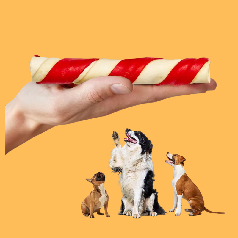 Pork Chomps Assorted Flavors Twist Chewy Treats Dog Treats - 17oz/12ct