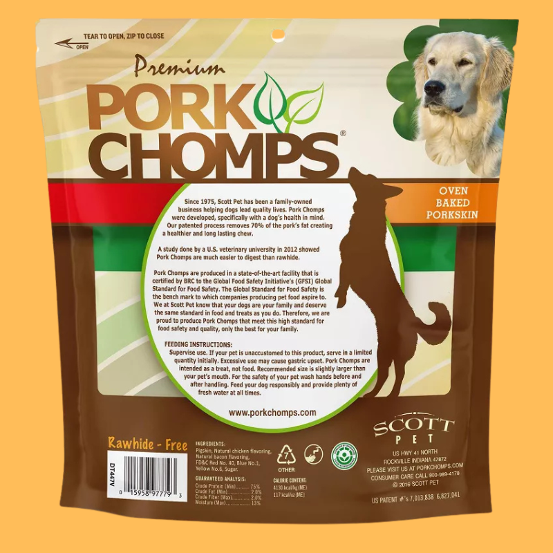 Pork Chomps Assorted Flavors Twist Chewy Treats Dog Treats - 17oz/12ct