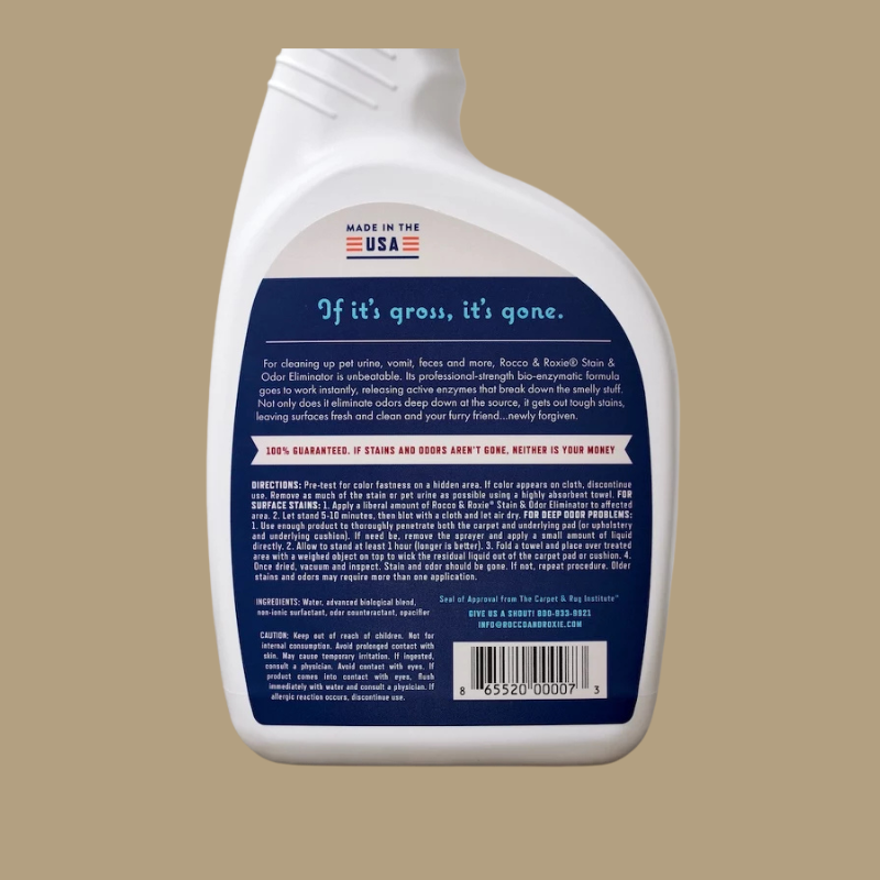 Rocco & Roxie Enzymatic Cleaner for Pet Urine Stain and Odor Eliminator - 32 fl oz