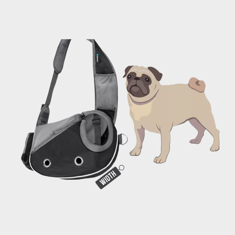 PetAmi Dog Sling Carrier, Puppy Purse Traveling Carrying Bag to Wear, Cat Adjustable Crossbody Travel Pet Pouch