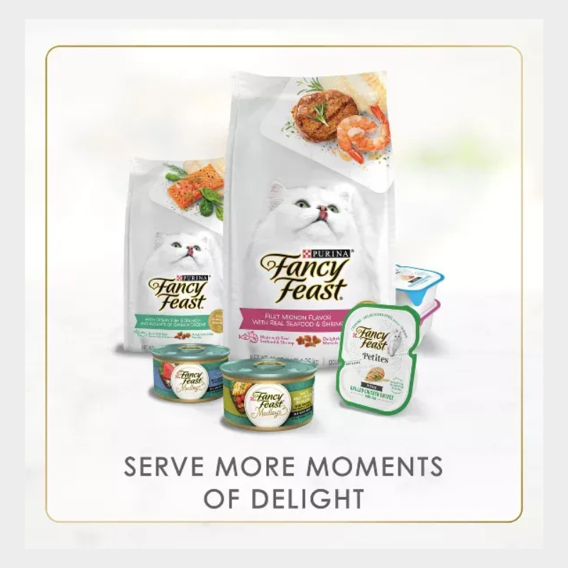 Purina Fancy Feast Delights Variety Pack Chicken,Turkey, Fish and Cheddar Flavor Wet Cat Food Cans - 3oz/24ct