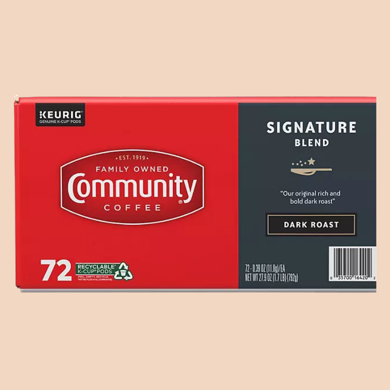 Community Coffee Signature Blend Dark Roast Single Serve, 72 ct.