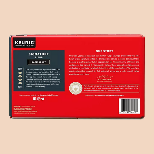 Community Coffee Signature Blend Dark Roast Single Serve, 72 ct.