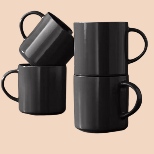 Member's Mark 4 Piece Modern Stoneware Mug Set, Choose Color