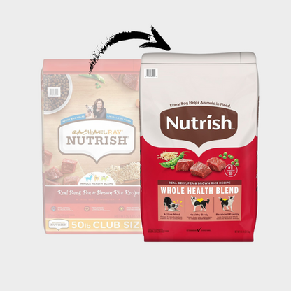 Rachael Ray Nutrish Real Beef, Pea & Brown Rice, Dry Dog Food, 50 lbs.