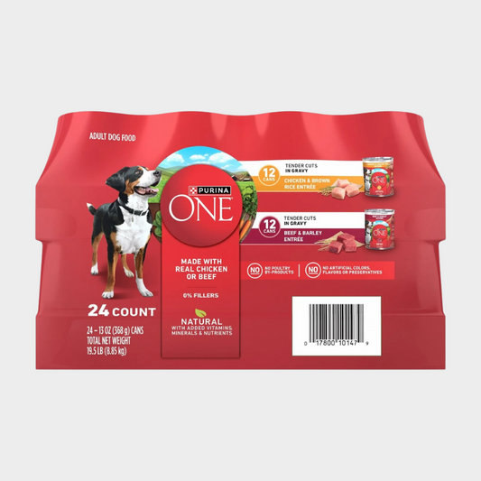 Purina ONE Mainline Variety Pack Adult Wet Dog Food, 24 ct., 13 oz.