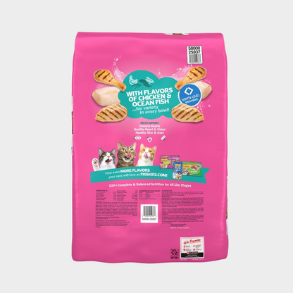 Friskies Land & Sea Adventures, Chickn and Ocean Fish Flavored, Adult Dry Cat Food, 32 lbs.
