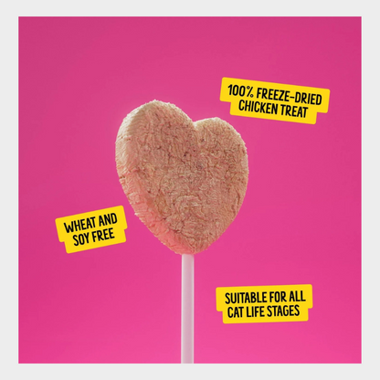 BONKERS Purrpops, Freeze Dried Chicken Flavored Lollipop Cat Treats, 36 pk.
