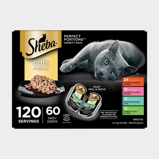 Sheba Perfect Portions Wet Cat Food Trays Variety Pack, 60 ct., 2.6 oz.