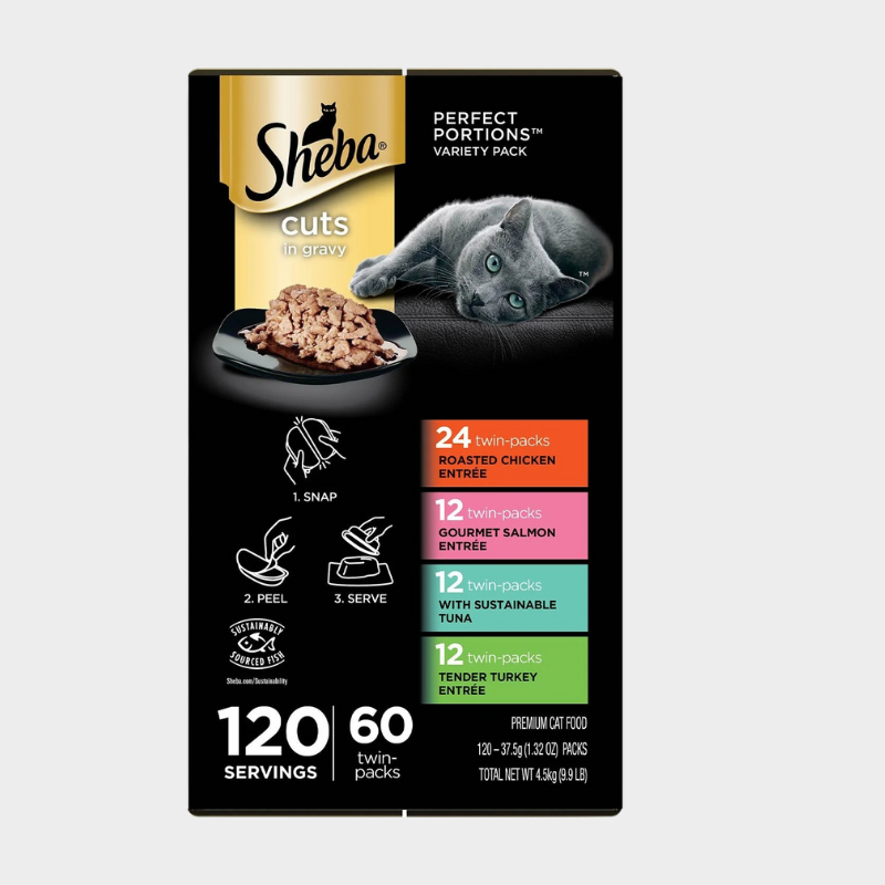 Sheba Perfect Portions Wet Cat Food Trays Variety Pack, 60 ct., 2.6 oz.