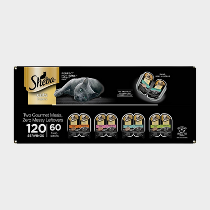 Sheba Perfect Portions Wet Cat Food Trays Variety Pack, 60 ct., 2.6 oz.