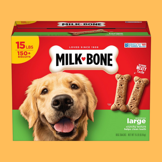 Milk-Bone Original Flavor, Large Crunchy Dog Treat Biscuits, 15 lbs.