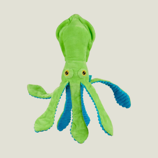 BARK Billy The Squid Dog Toy - Green