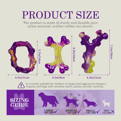 Itopfox Tough Dog Toys for Aggressive Chewers 3 Pack, Indestructible Dog Toy for Large Dogs, Bacon Flavored, Keeps Dogs Busy