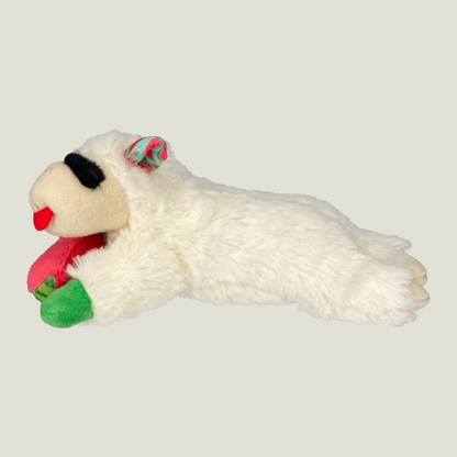 Multipet 8" Lamb Chop with Watermelon Interactive Plush Dog Toy