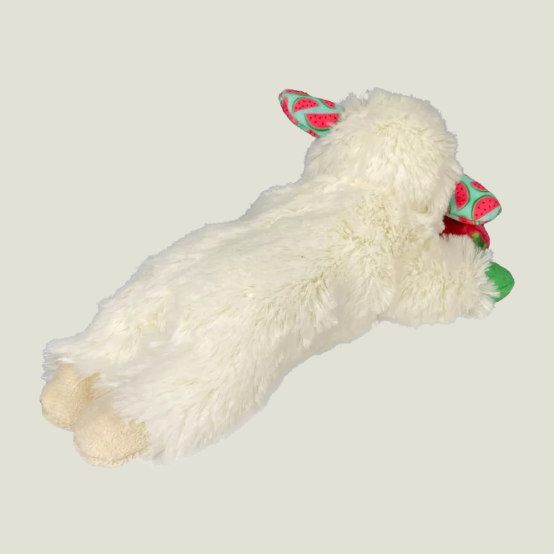 Multipet 8" Lamb Chop with Watermelon Interactive Plush Dog Toy