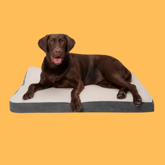 FurHaven Faux Sheepskin & Suede Deluxe Orthopedic Mattress Dog Bed