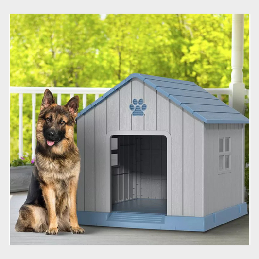 Dolonm Storm-Proof Outdoor Dog House: 2 Roof Vents, UV-Blocking PP Material, Ventilated Roof