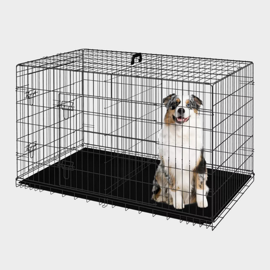 BestMassage 24/30/36/42/48 Inch Dog Crate Dog Cage Dog Kennel with Double Door Removable Tray & Handle Indoor Outdoor Pet Crate