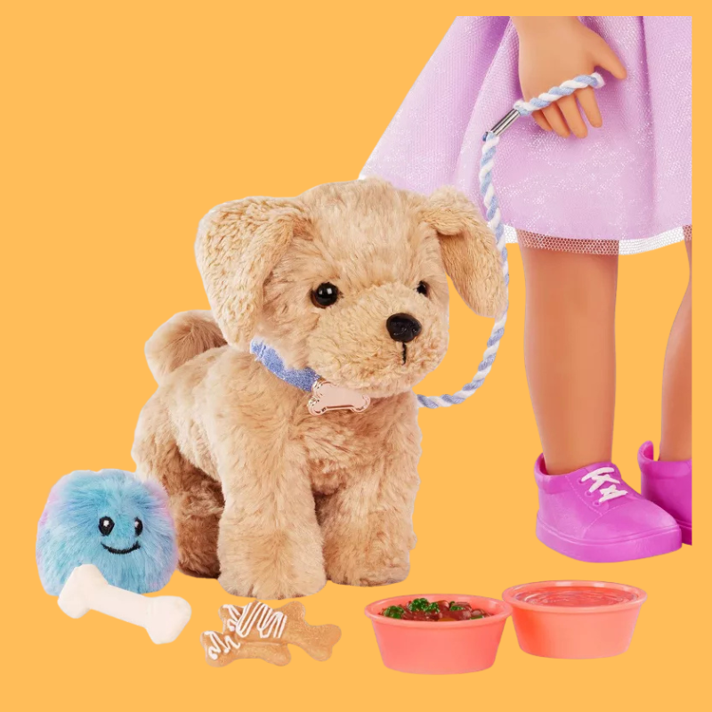 Our Generation Puppy Care & Play Set Pet Bed Accessories for 18" Dolls