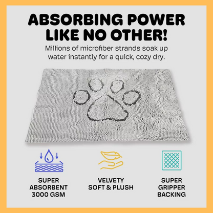Dog Gone Smart Dirty Dog Doormat - Fast Drying Rug for Clean Floors - Super Absorbent Mat for Muddy Paws