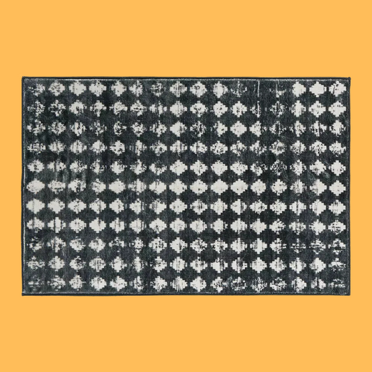 World Rug Gallery Geometric Distressed Abstract Washable Non Slip Indoor Area Rug: Low Pile, Stain & Fade Resistant, Pet Friendly