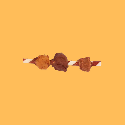 Good 'n' Fun Triple Flavor Kabobs Long Lasting Rawhide with Chicken, Beef and Pork Flavor Dog Treats