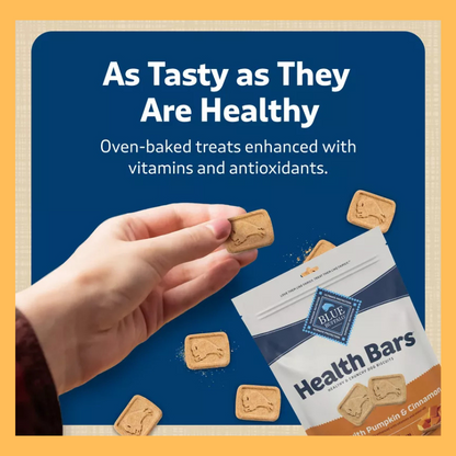 Blue Buffalo Health Bars Pumpkin and Cinnamon Flavor Natural Crunchy Dog Treat Biscuits - 16oz
